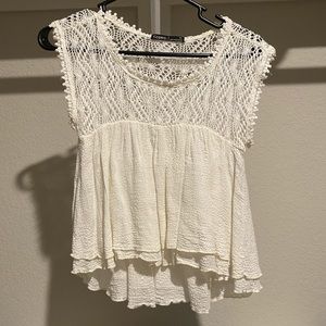 Gypsy white lace top XS